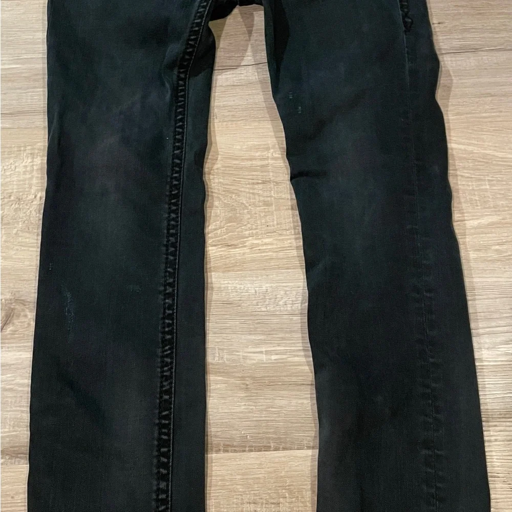 ROCK REVIVAL BLACK AMY SKINNY EMBELLISHED DISTRESSED DENIM POCKETS JEANS SIZE 29 - Picture 2 of 10
